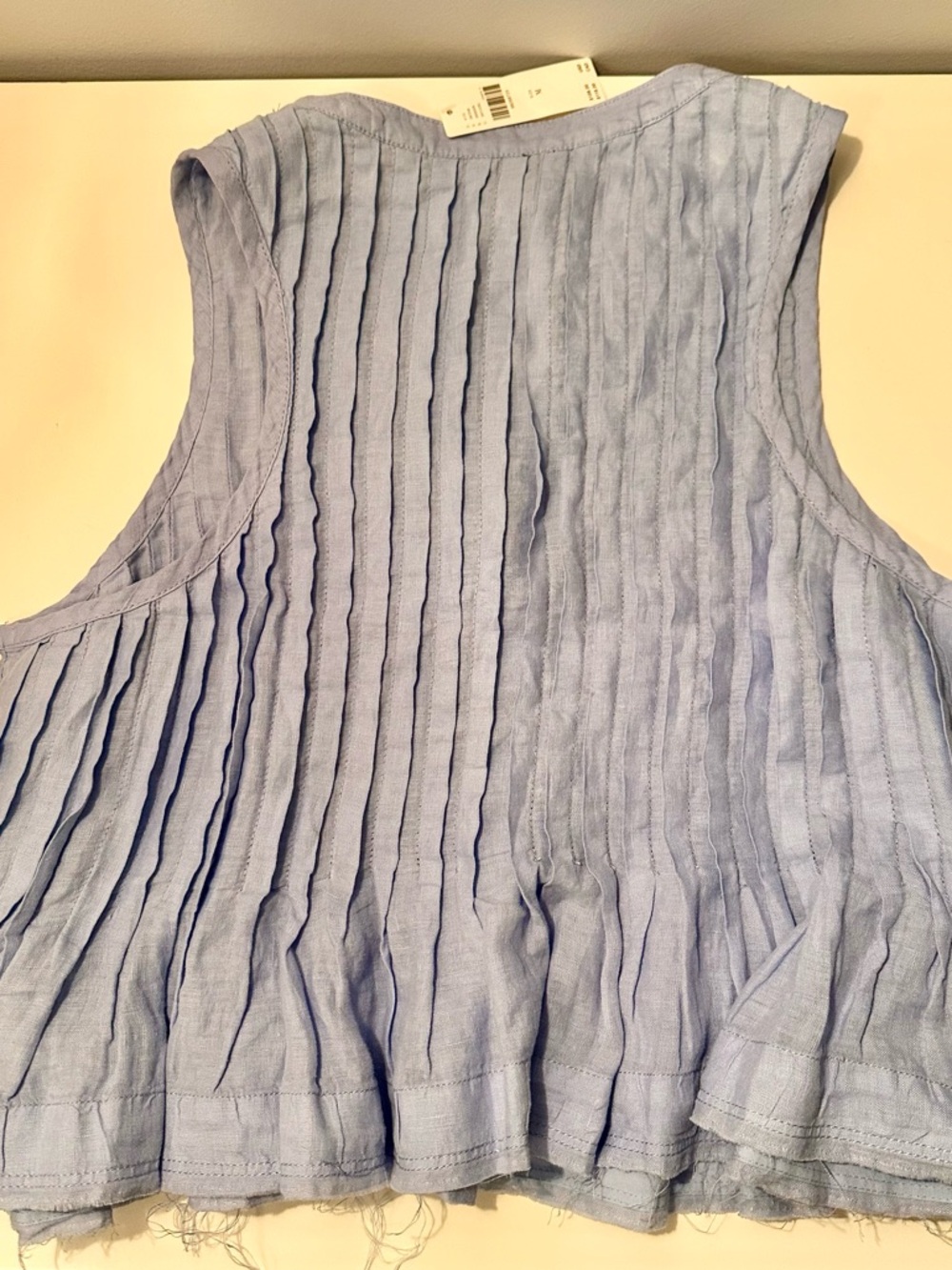 NWT Anthropologie Lottie Pleated Linen Tank - Picture 5 of 5
